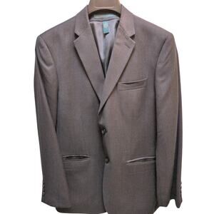 Perry Ellis Navy Blue Suit Jacket and Vest set, Size Small